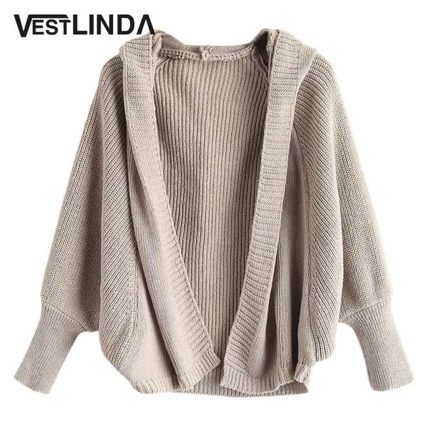 hooded open front batwing cardigan femme winter clothes women long sleeve knitted cardigan 2018 fashion casual sweater, White;black
hooded open front batwing cardigan femme winter clothes women long sleeve knitted cardigan 2018 fashion casual sweater, White;black