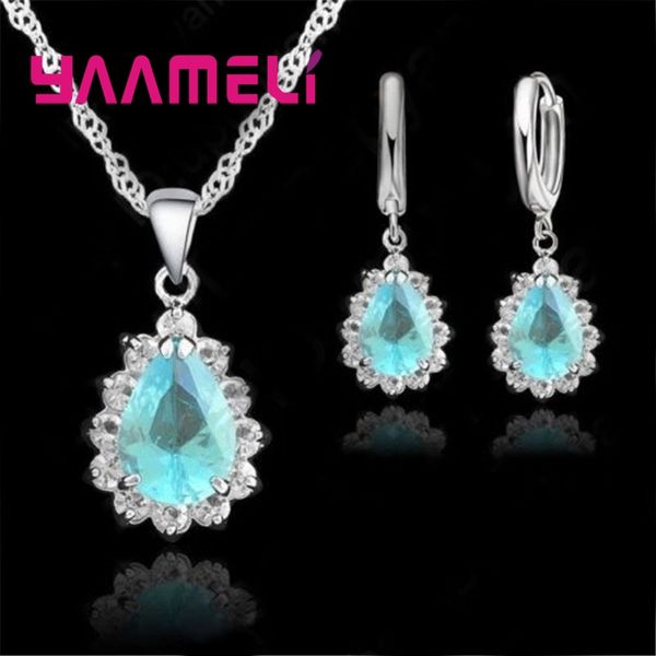 yaameli cute/romantic 925 sterling silver cubic zircon crystal water drop pendant necklace earring woman jewelry set for girls, Slivery;golden
yaameli cute/romantic 925 sterling silver cubic zircon crystal water drop pendant necklace earring woman jewelry set for girls, Slivery;golden
