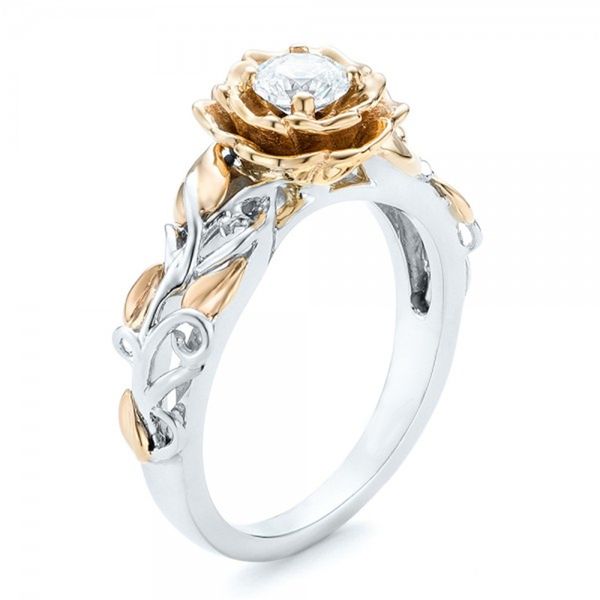explosions jewelry gold-plated double color ring european and american flowers female ring creative diamond ring, Silver
explosions jewelry gold-plated double color ring european and american flowers female ring creative diamond ring, Silver
