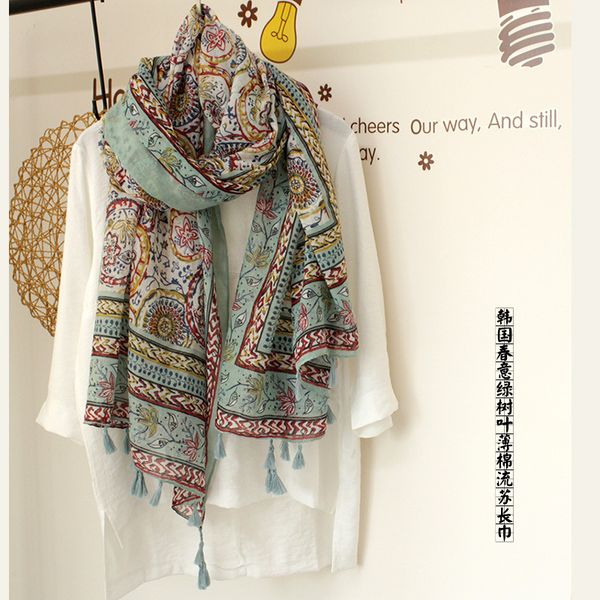 new ethnic style thin soft cotton scarf colorful cashew plum flower printed tassel travel vacation sun protection shawl scarf, Blue;gray
new ethnic style thin soft cotton scarf colorful cashew plum flower printed tassel travel vacation sun protection shawl scarf, Blue;gray
