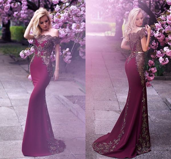 off the shoulder mermaid evening dresses bateau neck appliques lace satin burgundy formal evening gowns sweep train, Black;red
off the shoulder mermaid evening dresses bateau neck appliques lace satin burgundy formal evening gowns sweep train, Black;red