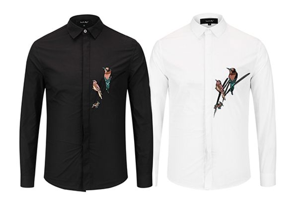 2018 new luxury mens fashion casual long sleeve shirt x309 autumn embroidery slim fit cotton designer lapel dress shirts -xxxl, White;black
2018 new luxury mens fashion casual long sleeve shirt x309 autumn embroidery slim fit cotton designer lapel dress shirts -xxxl, White;black