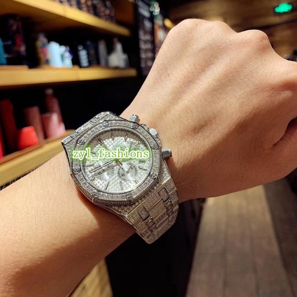 Royal Oak серии оттаявшим Алмаз часы 316L корпус из нержавеющей стали Серебряный Алмаз
Royal Oak серии оттаявшим Алмаз часы 316L корпус из нержавеющей стали Серебряный Алмаз