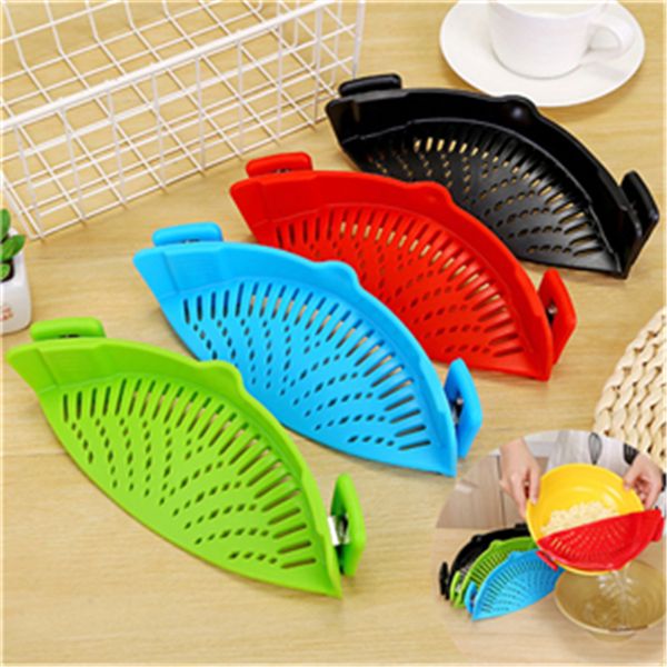4 colors kitchen silicone strainer wash kitchen food clean clip-on snap strainer colander liquid separate t2i264
4 colors kitchen silicone strainer wash kitchen food clean clip-on snap strainer colander liquid separate t2i264