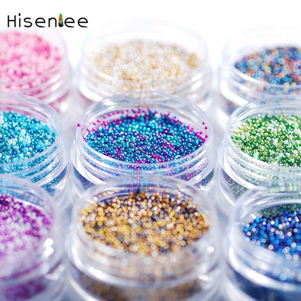 

variety of mixed colors dreamy shiny mini caviar fashion charm combination 3d nail art decoration fashion rhineston, Silver;gold