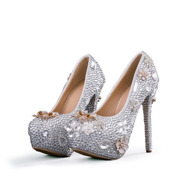 new handmade fashion round toe shoes for women beautifu rhinestone high heel wedding shoes silver crystal super party heels bride shoes, Black
new handmade fashion round toe shoes for women beautifu rhinestone high heel wedding shoes silver crystal super party heels bride shoes, Black