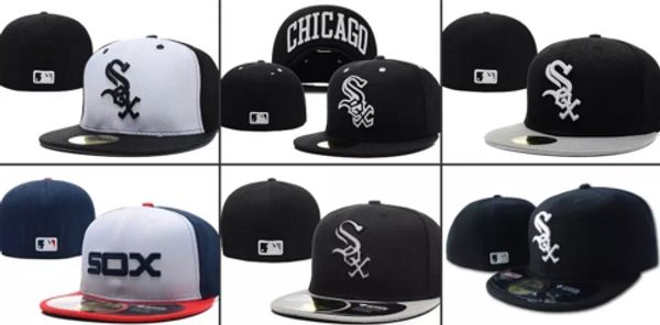 Wholesale Men's On White Sox fitted hat Top Quality flat Brim embroiered Letter SOX Team logo fans baseball Hats full closed Chapeu
Wholesale Men's On White Sox fitted hat Top Quality flat Brim embroiered Letter SOX Team logo fans baseball Hats full closed Chapeu
