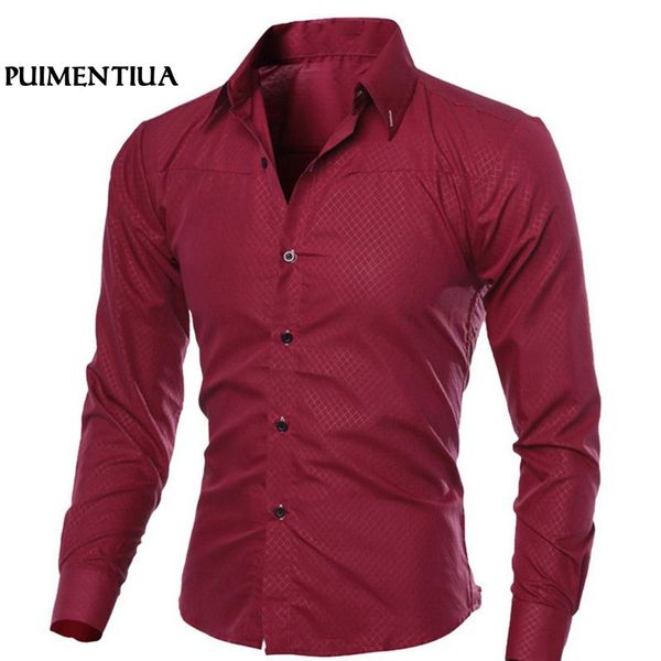 puimentiua spring autumn long sleeve formal shirts for men slim basic turn-down collar business dress shirts camisas masculina, White;black
puimentiua spring autumn long sleeve formal shirts for men slim basic turn-down collar business dress shirts camisas masculina, White;black