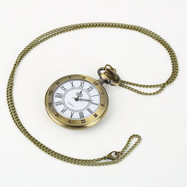 vintage bronze roman pocket watch antique numerals chain necklace pendant quartz watches for women men, Slivery;golden
vintage bronze roman pocket watch antique numerals chain necklace pendant quartz watches for women men, Slivery;golden