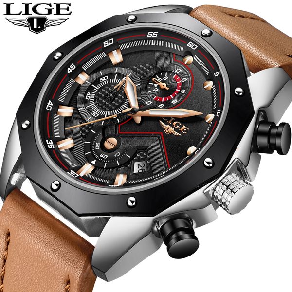 lige watch men sport fashion leather quartz clock mens watches waterproof business wristwatch relogio masculino, Slivery;brown
lige watch men sport fashion leather quartz clock mens watches waterproof business wristwatch relogio masculino, Slivery;brown