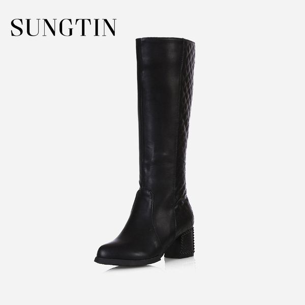 sungtin winter new fashion pu leather women knee high boots woman solid black white comfortable soft leather high heel boots
sungtin winter new fashion pu leather women knee high boots woman solid black white comfortable soft leather high heel boots
