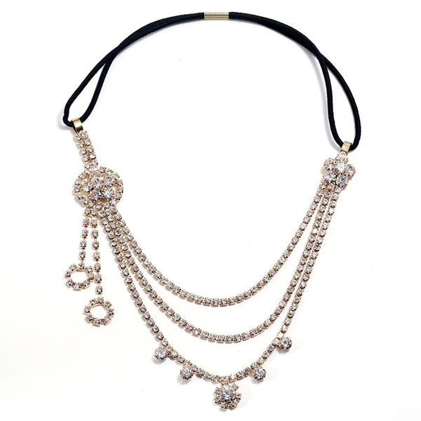 noble lady temperament sweet flower headband elastic head chain hair accessories bride wedding dress with water drill, Silver
noble lady temperament sweet flower headband elastic head chain hair accessories bride wedding dress with water drill, Silver