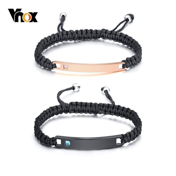 vnox his hers bracelets handmade rope braided stainless steel id tag wrist bracelets for women man size adjustable, Golden;silver
vnox his hers bracelets handmade rope braided stainless steel id tag wrist bracelets for women man size adjustable, Golden;silver