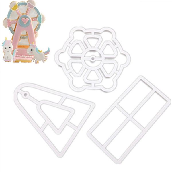 3pcs/set new ferris wheel fondant molds cutters embosser romantic sugar craft moulds cake dessert decoration diy bakeware tools
3pcs/set new ferris wheel fondant molds cutters embosser romantic sugar craft moulds cake dessert decoration diy bakeware tools