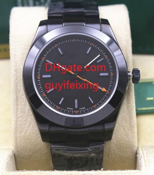 luxury mens wristwatch automatic mechanical 116400 black dial full black stainless steel sapphire hardlex folding buckle men sport watches, Slivery;brown
luxury mens wristwatch automatic mechanical 116400 black dial full black stainless steel sapphire hardlex folding buckle men sport watches, Slivery;brown