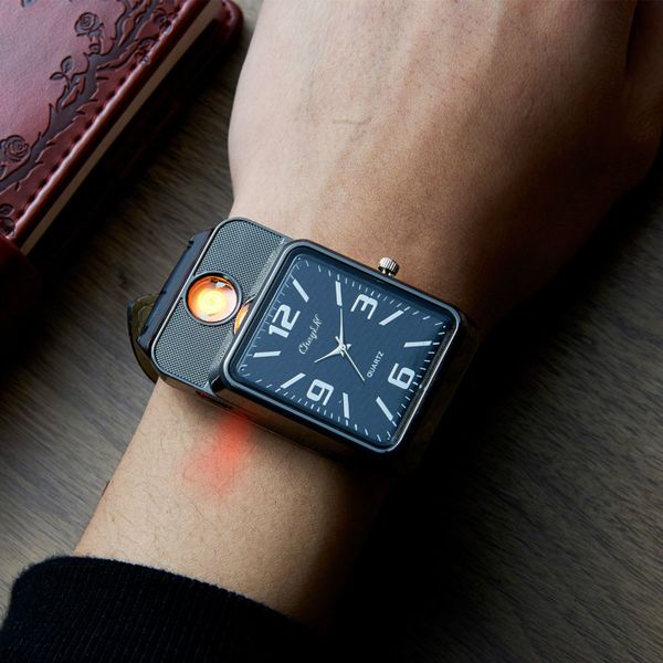 2017 usb charging sports lighter watch men's casual quartz wristwatches with windproof flameless cigarette lighter 2829, Slivery;brown
2017 usb charging sports lighter watch men's casual quartz wristwatches with windproof flameless cigarette lighter 2829, Slivery;brown