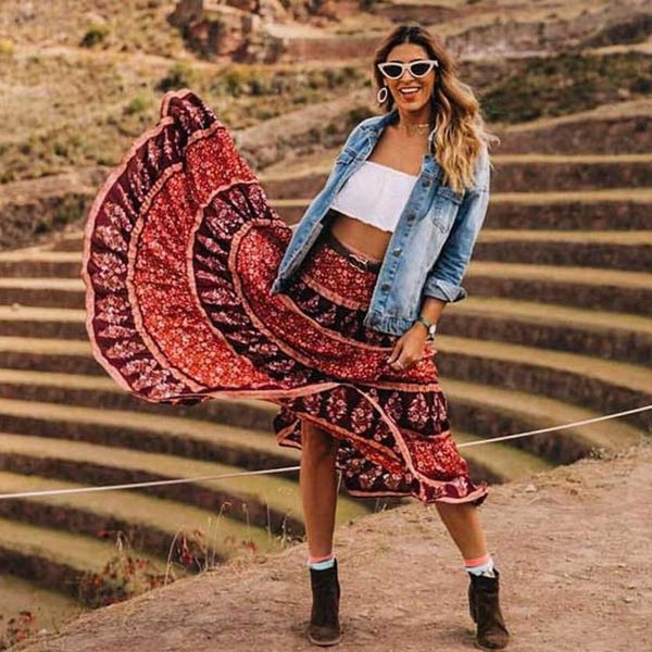 jastie 2018 summer women skirt vintage crimson wisteria maxi skirts bohemian people hippie beach skirt a-line saia female faldas, Black
jastie 2018 summer women skirt vintage crimson wisteria maxi skirts bohemian people hippie beach skirt a-line saia female faldas, Black