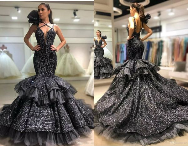 sparkly beaded luxury mermaid evening dresses cross sweetheart zipper backless tiered skirts evening gowns celebrity red carpet dresses, Black;red
sparkly beaded luxury mermaid evening dresses cross sweetheart zipper backless tiered skirts evening gowns celebrity red carpet dresses, Black;red