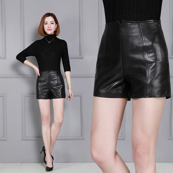 2018 new fashion women genuine sheep leather shorts k21, White;black
2018 new fashion women genuine sheep leather shorts k21, White;black