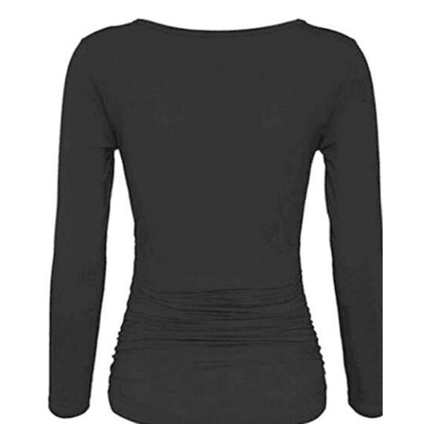 women's maternity tunic mama clothes flattering side ruching long sleeve scoop neck pregnancy t-shirt, White
women's maternity tunic mama clothes flattering side ruching long sleeve scoop neck pregnancy t-shirt, White