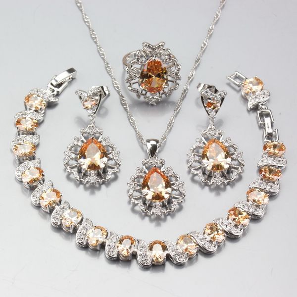 manny trinket 925 sterling silver water drop brown zircon wonderful gift jewelry sets earrings pendant necklace bracelet ring, Slivery;golden
manny trinket 925 sterling silver water drop brown zircon wonderful gift jewelry sets earrings pendant necklace bracelet ring, Slivery;golden