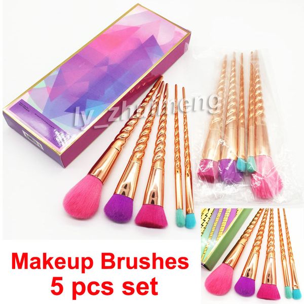makeup brushes sets cosmetics brush 5 pcs bright colors rose gold spiral shank make up brush tools powder contour brushes dhl ing
makeup brushes sets cosmetics brush 5 pcs bright colors rose gold spiral shank make up brush tools powder contour brushes dhl ing