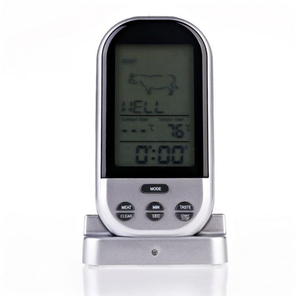 remote wireless digital kitchen cooking meat thermometer with timer for bbq grill oven
remote wireless digital kitchen cooking meat thermometer with timer for bbq grill oven