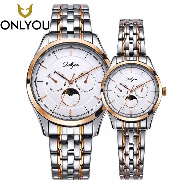 onlyou men lover watch ladies watch stainless steel bracelet wristwatch waterproof quartz men clock couple, Slivery;brown
onlyou men lover watch ladies watch stainless steel bracelet wristwatch waterproof quartz men clock couple, Slivery;brown