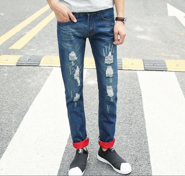 2018 tide pants tattered jeans beggars holes men's leisure national ghosts prints embroidery and embroidery jeans, Blue
2018 tide pants tattered jeans beggars holes men's leisure national ghosts prints embroidery and embroidery jeans, Blue