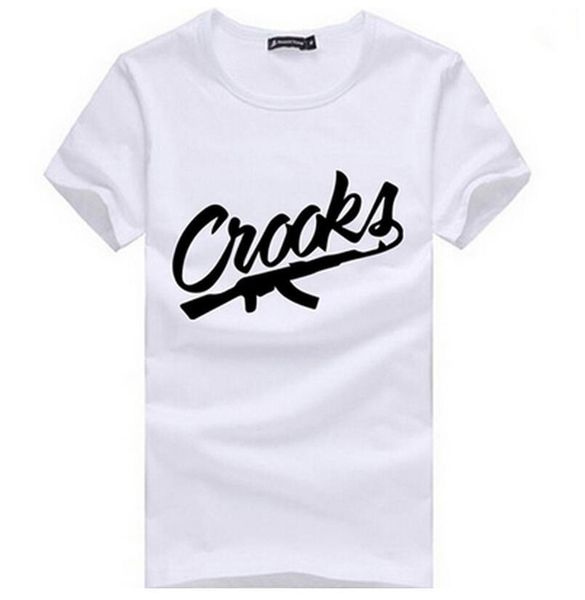cotton tshirts for men summer clothing wear hip hop crooks letters printed o-neck short sleeved fashion tees, White;black
cotton tshirts for men summer clothing wear hip hop crooks letters printed o-neck short sleeved fashion tees, White;black