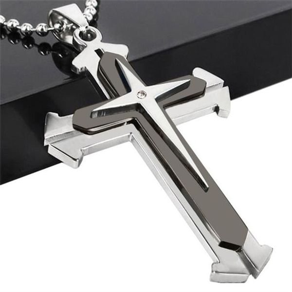 mens cross pendant necklace 316l stainless steel cross pendant mens chain necklace jesus cz crystal cross black blue crucifix pendant, Silver
mens cross pendant necklace 316l stainless steel cross pendant mens chain necklace jesus cz crystal cross black blue crucifix pendant, Silver