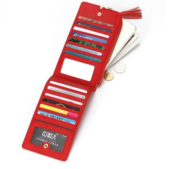 women's wallet card holder mini makeup mirror coin purse zipper fringe mobile clutch bag wallet, Red;black
women's wallet card holder mini makeup mirror coin purse zipper fringe mobile clutch bag wallet, Red;black