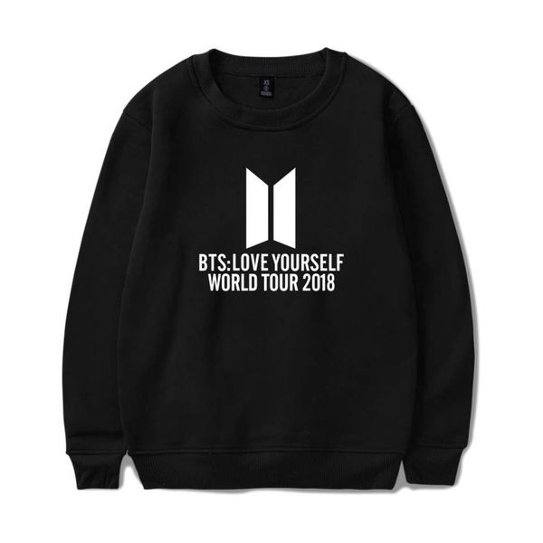 love yourself world tour printed pullover mens womens casual sweatshirts male female hip hop designer pullover, Black
love yourself world tour printed pullover mens womens casual sweatshirts male female hip hop designer pullover, Black