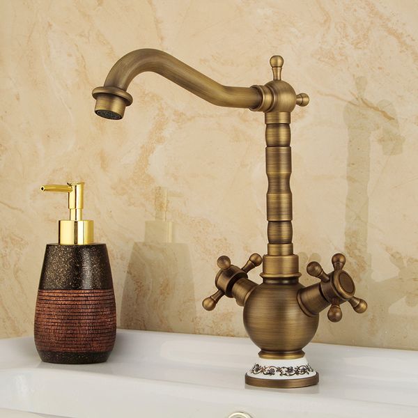 european double handle basin faucet copper retro and cold double control brushed faucet antique spiral bathroom mixer
european double handle basin faucet copper retro and cold double control brushed faucet antique spiral bathroom mixer