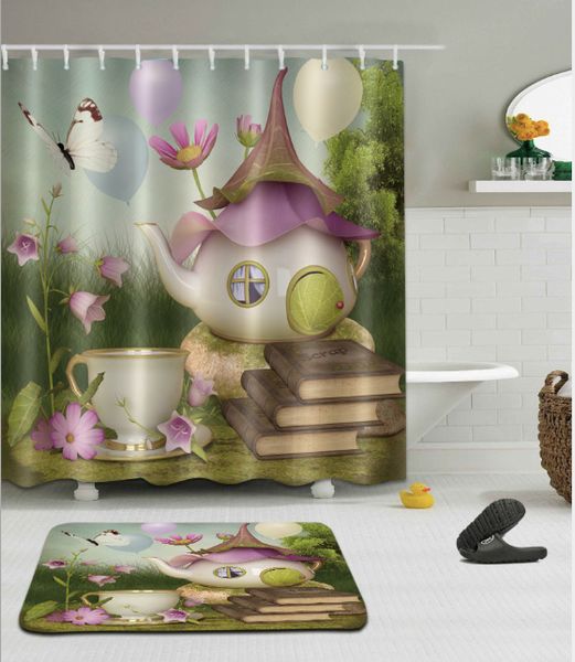 teapot cottage pattern 3d print custom waterproof bathroom modern shower curtain polyester fabric bathroom curtain door mat sets
teapot cottage pattern 3d print custom waterproof bathroom modern shower curtain polyester fabric bathroom curtain door mat sets