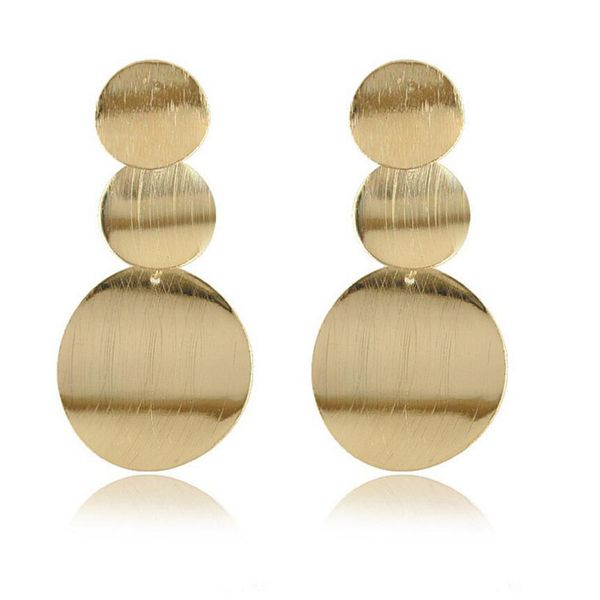 new 2018 gold silver color statement geometric circle metal pendientes earrings for women fashion drop earring rock punk brincos, Golden
new 2018 gold silver color statement geometric circle metal pendientes earrings for women fashion drop earring rock punk brincos, Golden