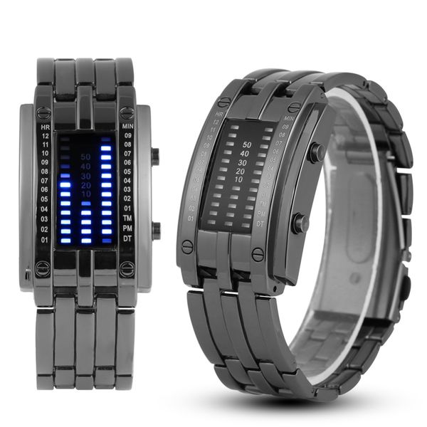 fashion creative men's women bracelet sport watch digital led display lover's wristwatches electronic students steel watch clock, Slivery;brown
fashion creative men's women bracelet sport watch digital led display lover's wristwatches electronic students steel watch clock, Slivery;brown