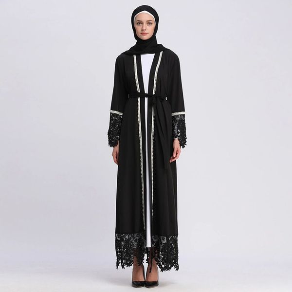 muslim women black lace abaya dress with belt s-2xl plus size dubai abaya dress muslim abaya, Red
muslim women black lace abaya dress with belt s-2xl plus size dubai abaya dress muslim abaya, Red