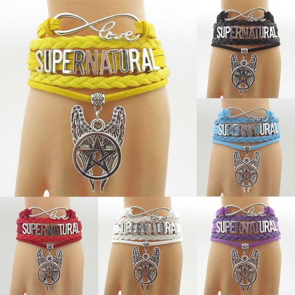infinity love supernatural cuff bangle bracelet multi-layer braided leather charm bracelets wristband fashion jewelry wholesale, Golden;silver
infinity love supernatural cuff bangle bracelet multi-layer braided leather charm bracelets wristband fashion jewelry wholesale, Golden;silver