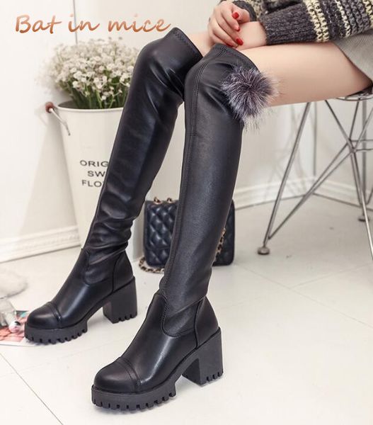 high boots female winter boots women over the knee mid heel pu leather fashion ladies snow mujer g085, Black
high boots female winter boots women over the knee mid heel pu leather fashion ladies snow mujer g085, Black