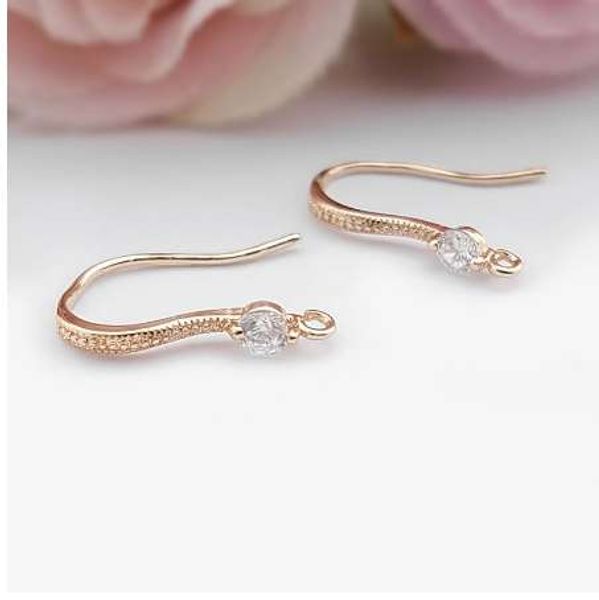 6pcs height 17mm 24k champagne gold color plated brass with zircon earrings hook diy jewelry accessories, Blue;slivery
6pcs height 17mm 24k champagne gold color plated brass with zircon earrings hook diy jewelry accessories, Blue;slivery