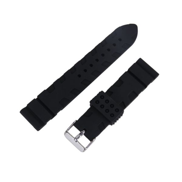fashion black silicone rubber watch bracelet band curved stainless steel clasp waterproof 22 mm, Black;brown
fashion black silicone rubber watch bracelet band curved stainless steel clasp waterproof 22 mm, Black;brown