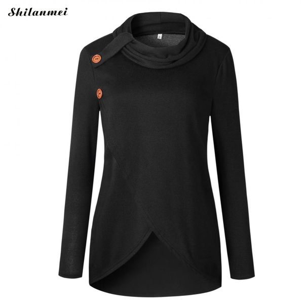 2018 new autumn hoodies long sleeve high neck button sweatshirts women pullovers causal female irregular hoodies outerwear, Black
2018 new autumn hoodies long sleeve high neck button sweatshirts women pullovers causal female irregular hoodies outerwear, Black
