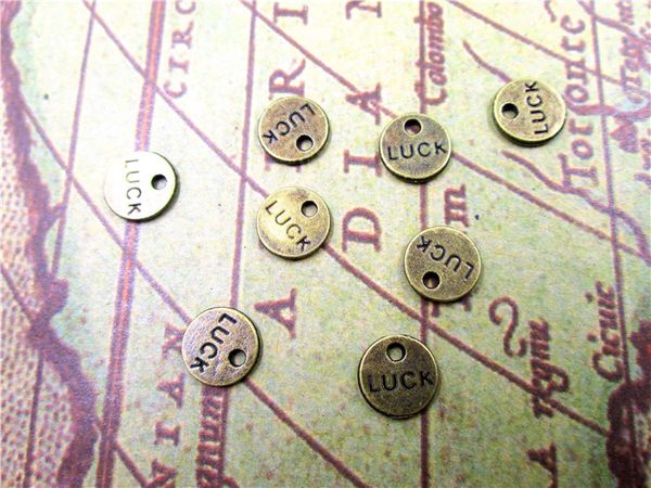 150pcs -luck small disc charms,antique bronze good luck pendants charms 9mm, Bronze;silver
150pcs -luck small disc charms,antique bronze good luck pendants charms 9mm, Bronze;silver