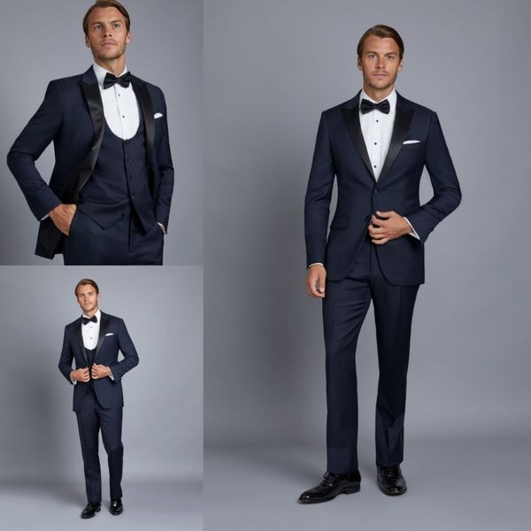 2019 mens designer suits dark navy pinstripe three pieces black peaked lapel groom tuxedos man business men suits(jacket+pants+vest), Black;gray
2019 mens designer suits dark navy pinstripe three pieces black peaked lapel groom tuxedos man business men suits(jacket+pants+vest), Black;gray