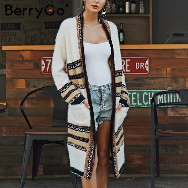 berrygo ethnic knitting long cardigan women 2018 autumn winter sweater female pockets split sweater cardigan outwear jumpers, White;black
berrygo ethnic knitting long cardigan women 2018 autumn winter sweater female pockets split sweater cardigan outwear jumpers, White;black