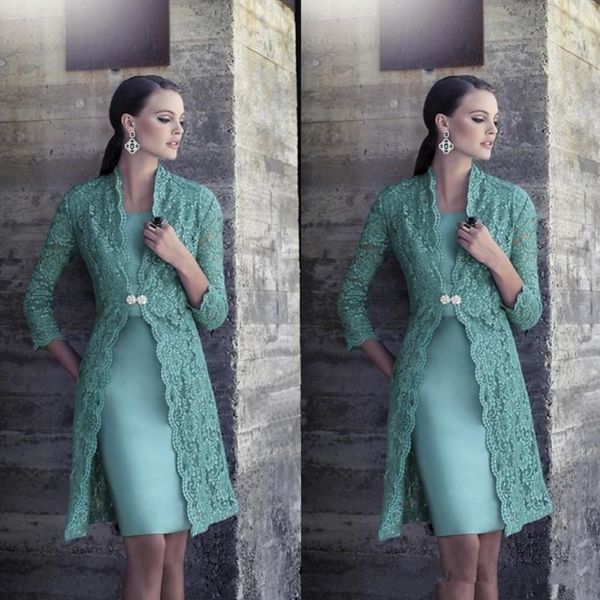 turquoise plus size mother of bride dress with jacket long sleeves vintage lace knee length satin bride groom prom gowns, Black;red
turquoise plus size mother of bride dress with jacket long sleeves vintage lace knee length satin bride groom prom gowns, Black;red