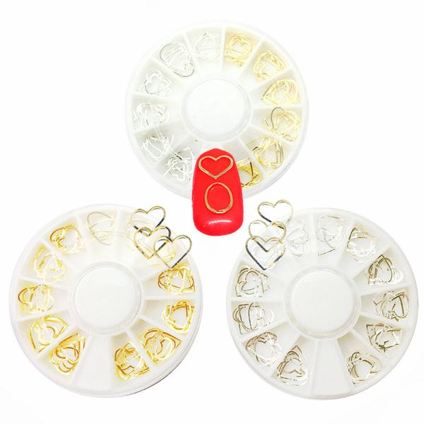 1 wheel gold rivet heart rectangle nail art decorations ellipse triangle nail accessoires punk hollow out summer manicure design, Silver;gold
1 wheel gold rivet heart rectangle nail art decorations ellipse triangle nail accessoires punk hollow out summer manicure design, Silver;gold