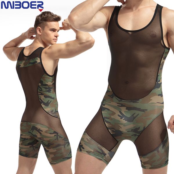 mens bodysuit fashion 2017 man jumpsuit wresting undershirts shapper camouflage nylon ultra thin tight splicing body, Black;brown
mens bodysuit fashion 2017 man jumpsuit wresting undershirts shapper camouflage nylon ultra thin tight splicing body, Black;brown