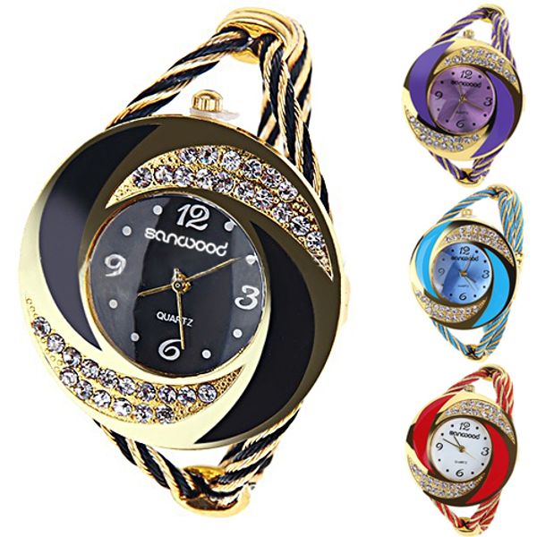 fashion women round crystal rhinestone decorated bangle cuff analog quartz bracelet watch 1efj, Slivery;brown
fashion women round crystal rhinestone decorated bangle cuff analog quartz bracelet watch 1efj, Slivery;brown